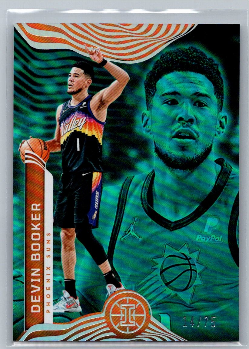 2021-22 Panini Illusions #92 Devin Booker Teal Phoenix Suns /75