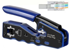 RJ45 Crimp Tool Pass Through Network EZ Crimping Tool for Cat6a/Cat5/Cat5e Co...