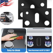 2pcs Gas Range Stove Top Burner Cover Reusable Non-stick Protector Pad Cover USA