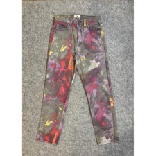 Jordache Vintage High Waisted Tie Dye Jeans Womens Size 28 Cropped Denim