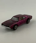 Hot Wheels Redline Custom Dodge Charger 1968 Magenta/White Mattel USA Original