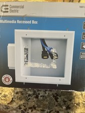 Commercial Electric TV Multimedia Recessed Box White