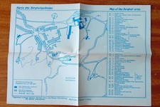 Obersalzberg Karte Berghof Gel&auml;nde & Bunker -Hotel Zum T&uuml;rken ca. 1970 Faltkarte