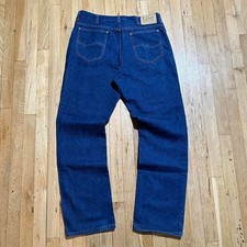 Vintage 90s Lee Straight Blue Denim Jeans 36x32