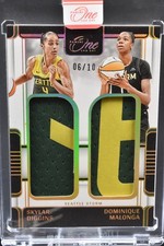 2025 Panini One And One WNBA Skylar Diggins Dominique Malonga /10 Holo Gold
