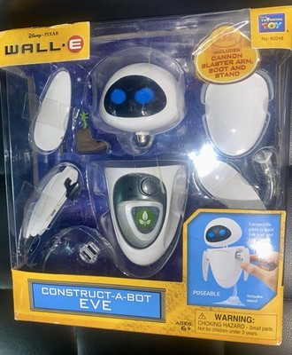 WALL-E 2008 EVE Thinkway Toy Construct a Bot Magnetic Figure Disney Pixar VHTF