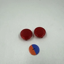 2002-08 Mini Cooper R50 R52 R53 Front Door Reflector Red 51417046394 Pair Set 2