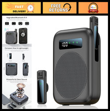 Upgraded Wireless Voice Amplifier with Clip-on Mic, Portable Teacher Microphone