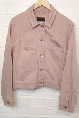 M&S Ladies Blush Pink Denim Jacket Size 18 Lightweight Spring Summer NWOT