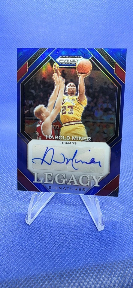 Harold Miner 2024 Prizm Draft Picks Auto Autograph blue # 9/149 USC Trojans - Image 2 of 4