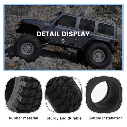 4 pezzi 110 mm 1,9 ruota in gomma pneumatici pneumatici per 1/10 RC Crawler auto assiale SCX10 2391 - Foto 2 di 4