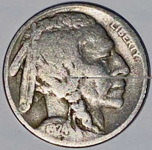 1924-P Indian Head Buffalo Nickel Five 5 Cents K