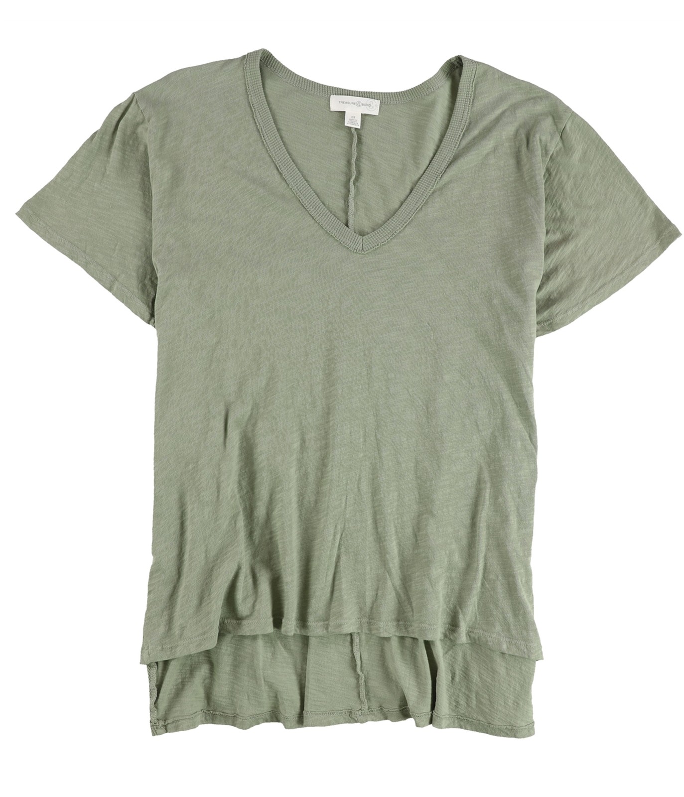 Treasure & Bond Womens Solid Basic T-Shirt, armyg… - image 1
