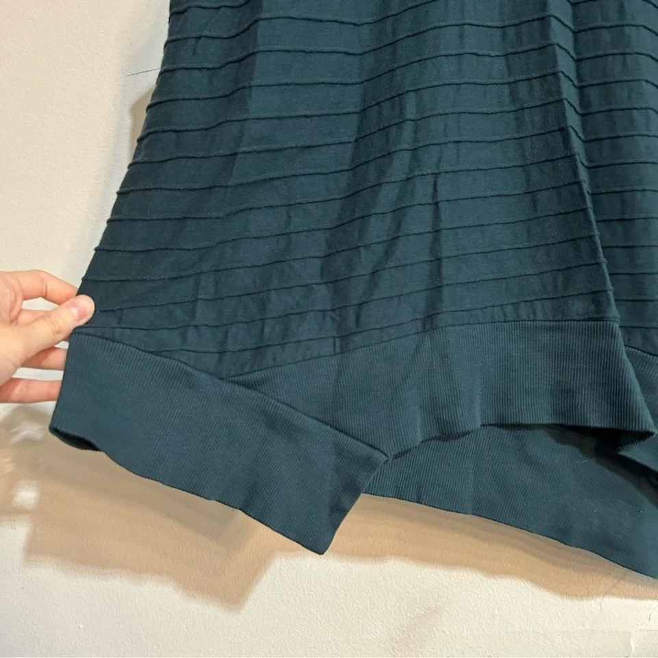 Vestido asimétrico manga larga Cynthia Ashby Win verde azulado talla pequeña Lagenlook Foto 3 de 4