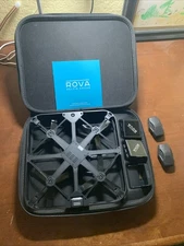 ROVA Selfie Drone HD Video Black No Box 12MP Camera With Case +Batteries Charger