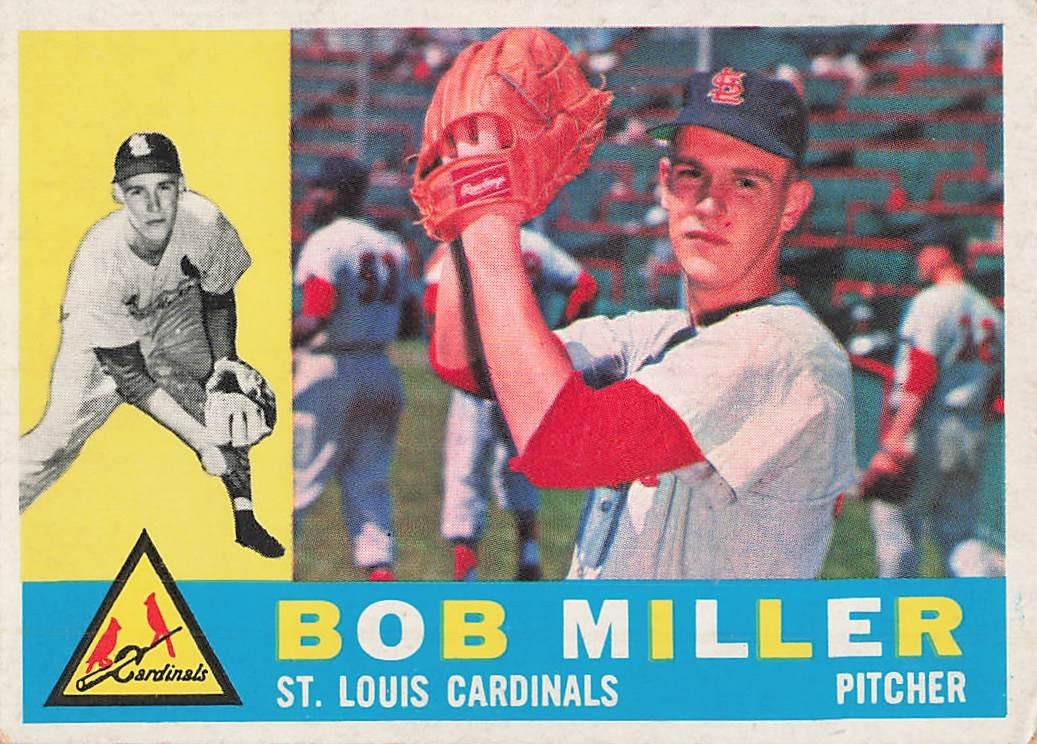 Bob Miller #101 Baseball Cards 1960 Topps trading card — raw and PSA graded price guide