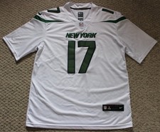 NFL Football New York Jets Garrett Wilson #17 Sewn Jersey Large Nike White