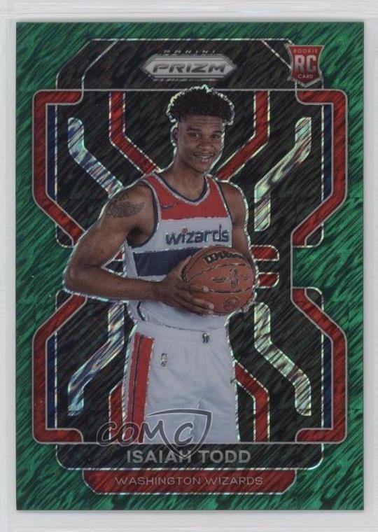 2021-22 Panini Prizm Green Shimmer Prizm 2/5 Isaiah Todd #299 Rookie RC 14cm