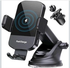 Wireless Car Charger 15W Fast Charging Auto Clamping Car Charger Phone Mount