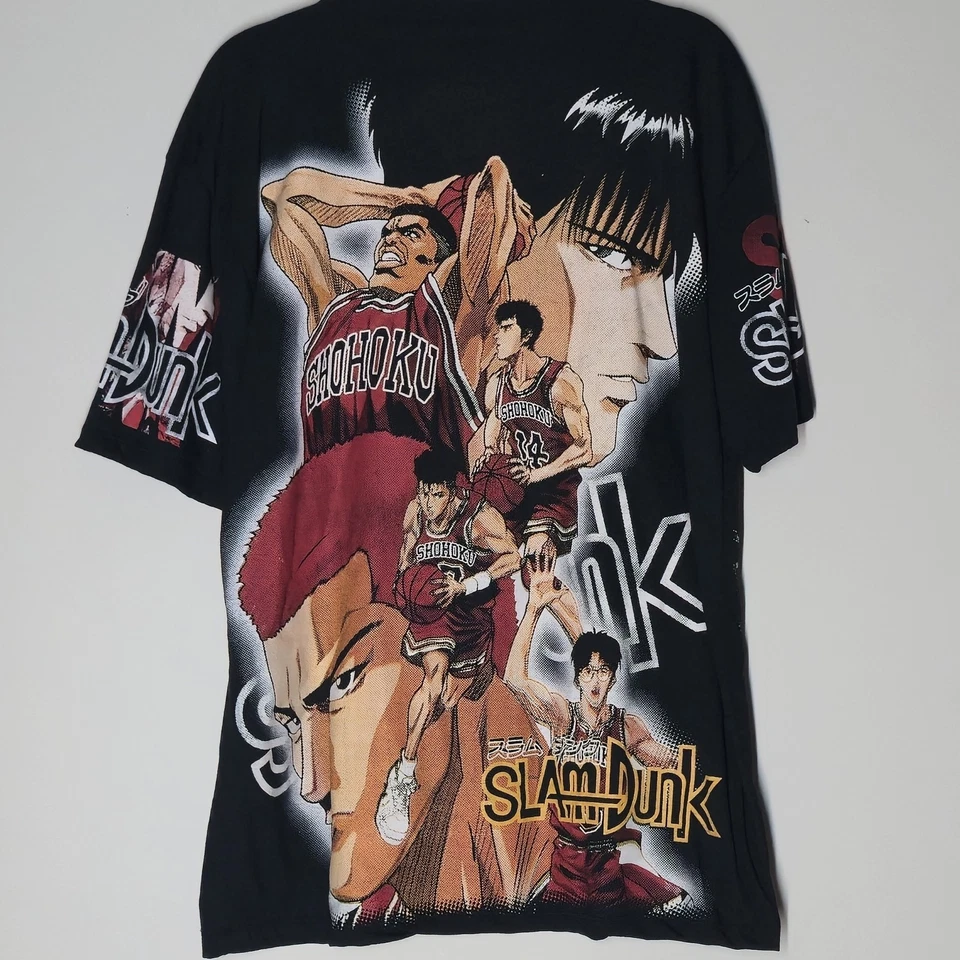 Slam Dunk T-shirt Sz L Shohoku Manga Anime AOP All Over Graphic Print Basketball - Image 4 of 4