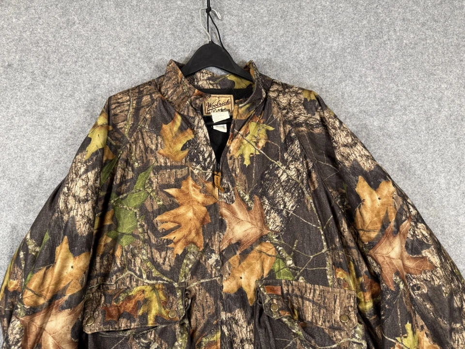 Woolrich Bomber Hunting Jacket Mens XL Break Up Brown Realtree Camo Hooded - Image 2 of 4