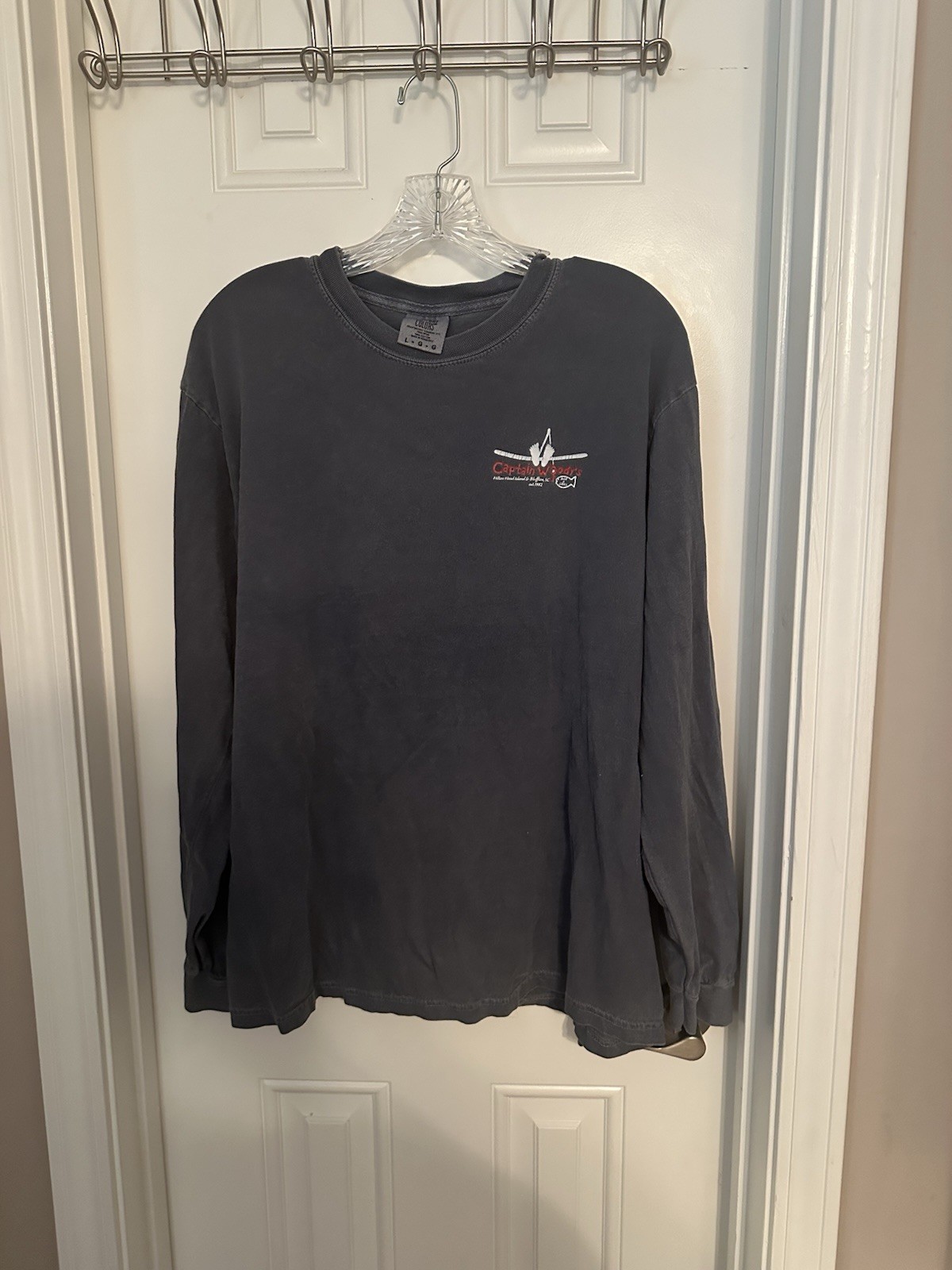 Captain Woody’s HHI Gray Long Sleeve T-shirt Size Large
