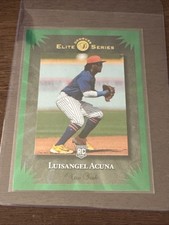 2025 Panini Donruss - Elite Series Luisangel Acuna #18 Green Lazer (RC)