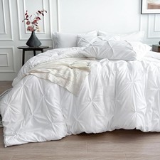 King Size Comforter Set, 7 Pieces King Bedding Set, Pintuck Bed