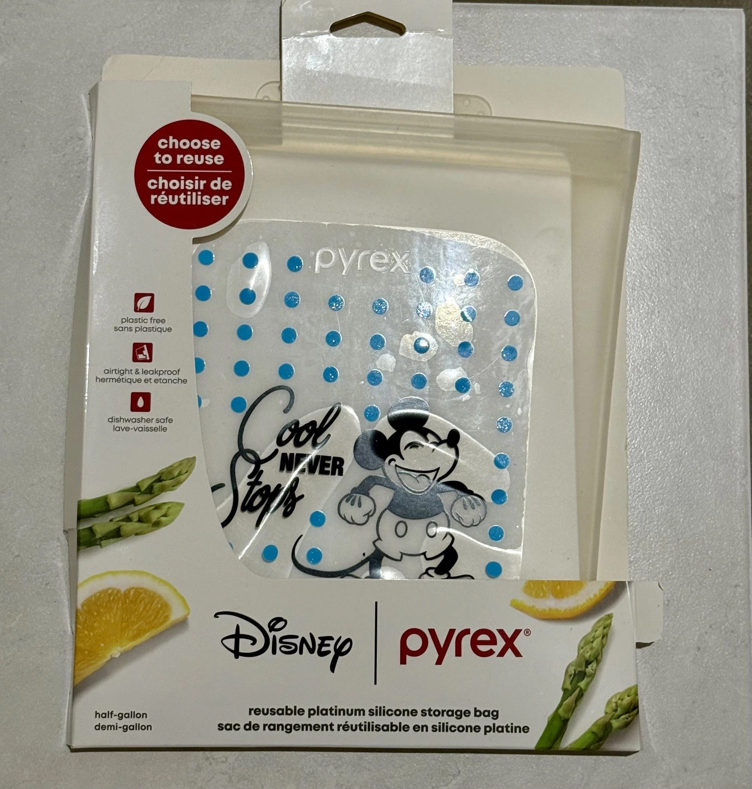 Disney Pyrex Silicone Reusable Storage Bag