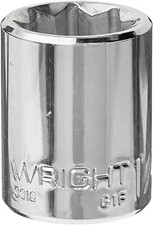 Wright Tool 3316 - 3/8" Drive 8 Point Standard Double Square Socket - 1/2" 6EA
