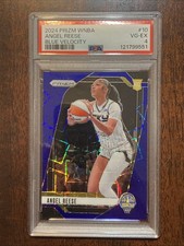 Angel Reese 2024 Panini Prizm WNBA #10 Blue Velocity Prizm Rookie Card - Sky
