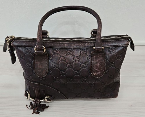 GUCCI Handbag Leather Small Used From Japan