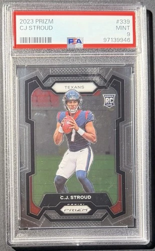 2023 Panini Prizm PSA 9 CJ Stroud RC #339 Rookie Card Graded Texans
