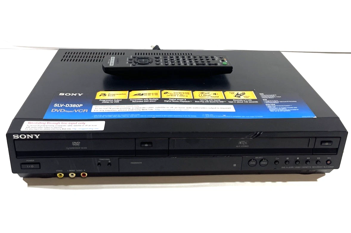 Sony SLV-D380P DVD and VCR Combo Player Hi-Fi VHS Recorder *W/Remote*