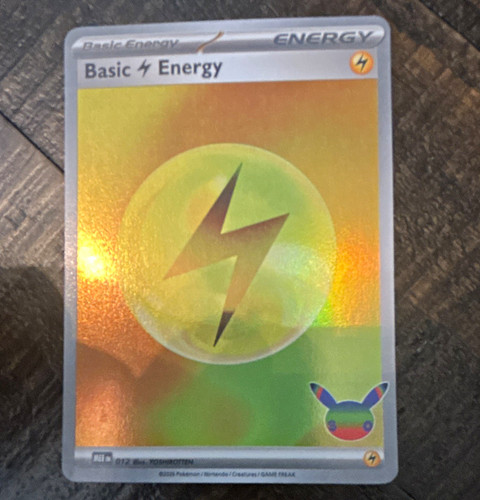 Pokemon TCG Basic Lightning Energy 012 Pokemon GO Holo EN 2022