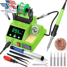 Soldering Station, 100W Digital Display Soldering Iron Station Kit with 2 Helpin
