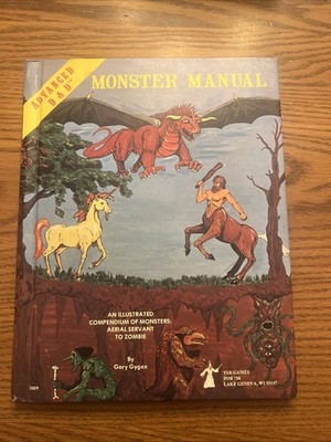 MONSTER MANUAL 1980 5th print 1st Edition Dungeons & Dragons NM-!