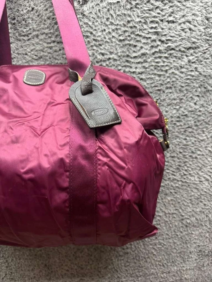 Bric's X-Colección Fin de Semana Equipaje de Viaje Cartera Bolso de Lona Púrpura 15" x 11" Foto 4 de 4