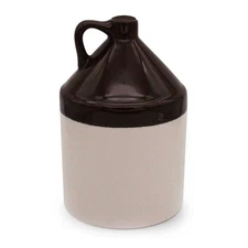 Ohio Stoneware Whiskey Jug with Brown Top - 1 Gal