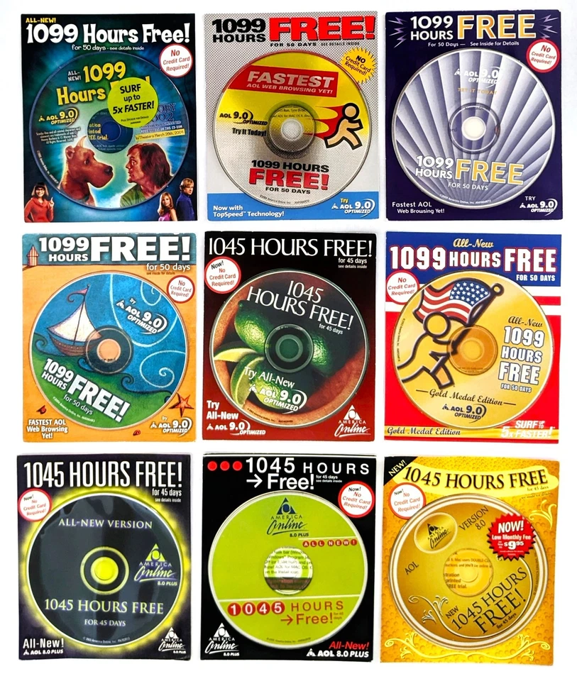Vintage AOL CD Collection #1 - ALL 50 Blister Packs, SEALED - FREE SHIPPING ! - Image 3 of 4