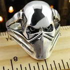 Ring Skulls Silver 925 Jewelry Men's Gothic Mask Sterling Biker Custom Made