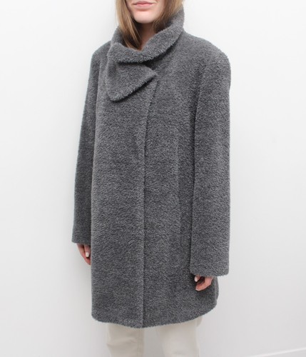 Women's Cinzia Rocca Icons Alpaca Wool Midi Coat Overcoat made in ITALY US10 ~M - Picture 3 of 14
