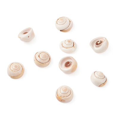 50pcs/bag PapayaWhip Spiral Shell Beads For Jewelry Making 17~20x6~13mm Hole 1mm