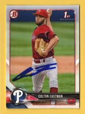 Colton Eastman 1st Rookie Hand Signed Autograph 2018 Bowman