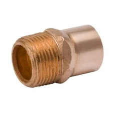 Mueller WB01163 Streamline Male Adapter, 1 in, C x MNPT, Copper