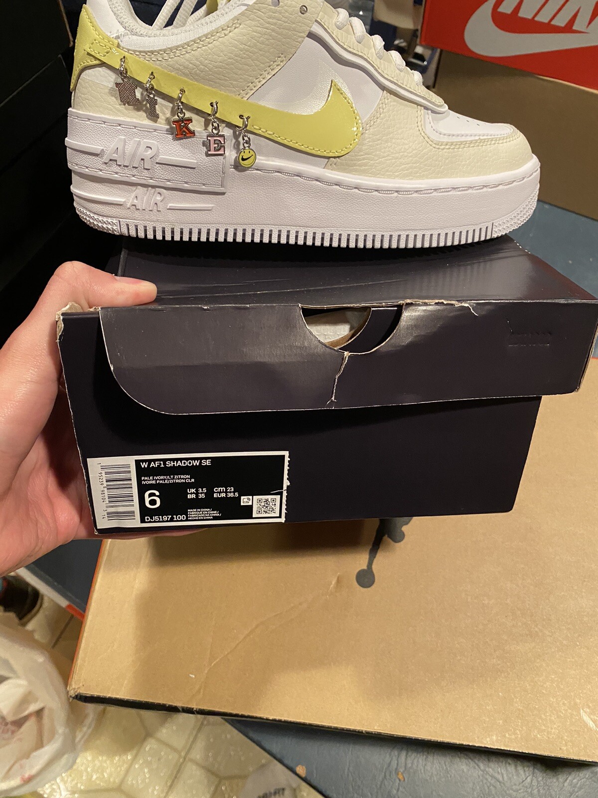 Size 6W - Women's Nike Air Force 1 Shadow SE Pale Ivory Light Zitron  DJ5197-100 | eBay