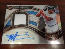 2021 Select Monte Harrison #'ed 51/299 AUTO JERSEY Patch ROOKIE CARD-Marlins