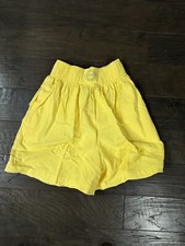 Vintage Erika Company Canvas Shorts Womens Size Small Yellow 90s