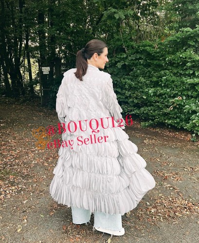 ZARA NEW WOMAN LONG COAT WITH METALLIC HEARTS SILVER ALL SIZES REF: 3920/137 - Picture 7 of 11