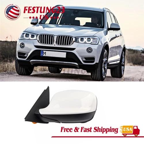 New White Driver Left Side Mirror Power Heated For BMW X3 2011-2014